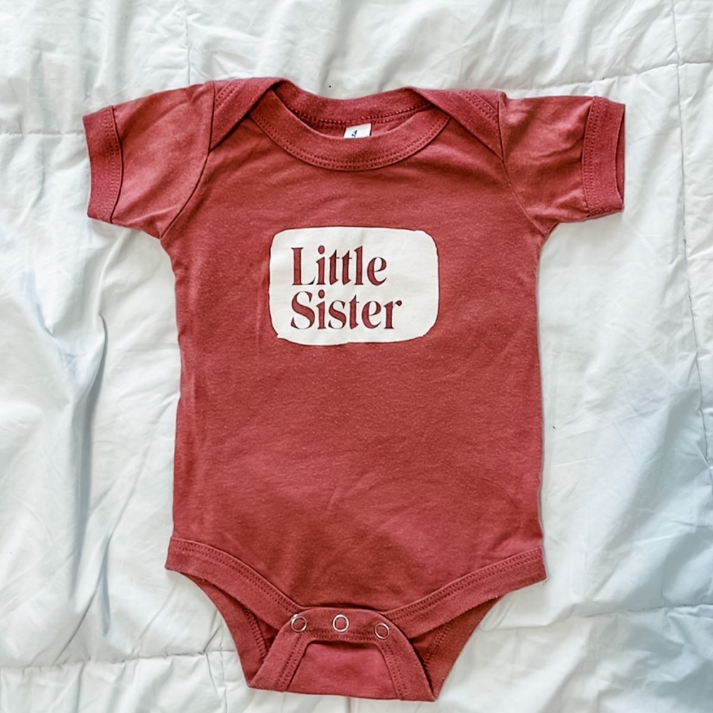 Little Sister bodysuit | Modern Piggy | 3-6 months